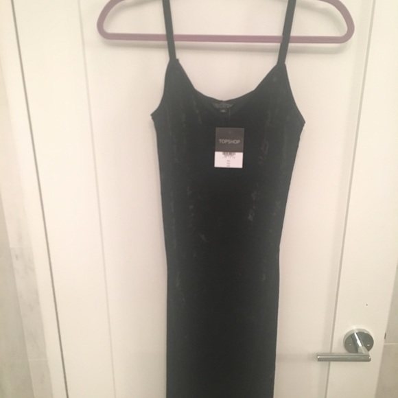 ‼️MOVING SALE Topshop Velvet Midi Slip Dress NWT - Picture 4 of 6